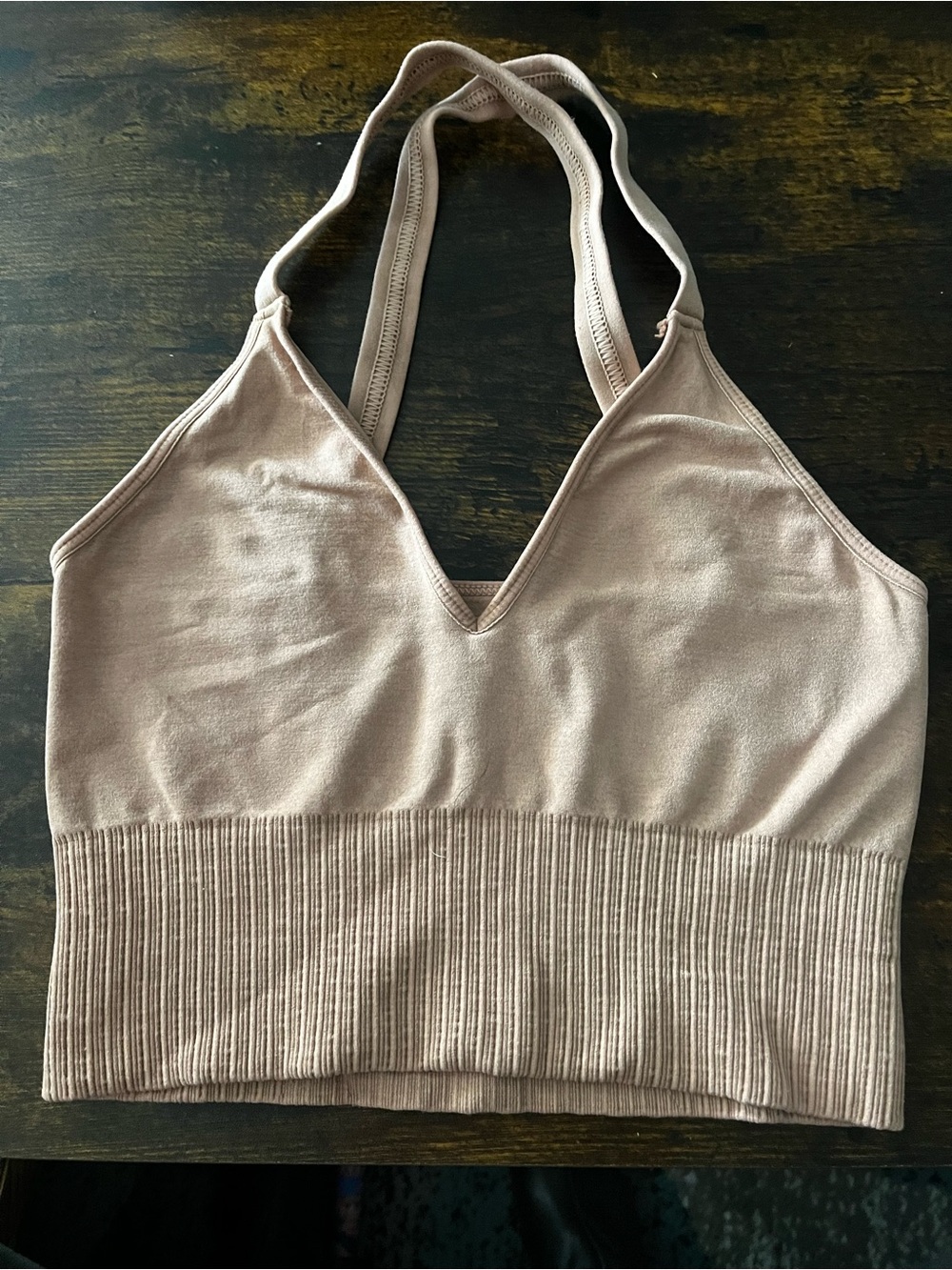 FREE PEOPLE NWOT Seamless V-Neck Bralette in Salmon